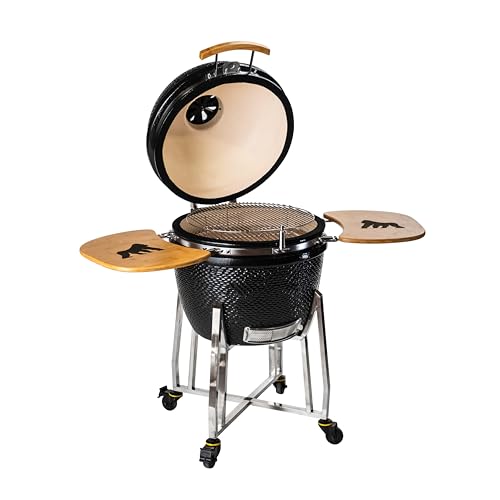 GRILLA Kong Ceramic Kamado Grill with Adjustable Vent, Ceramic Construction, 600 Square Inches of Cook Space for Outdoor Cooking, Grilling, Outdoor Grilling