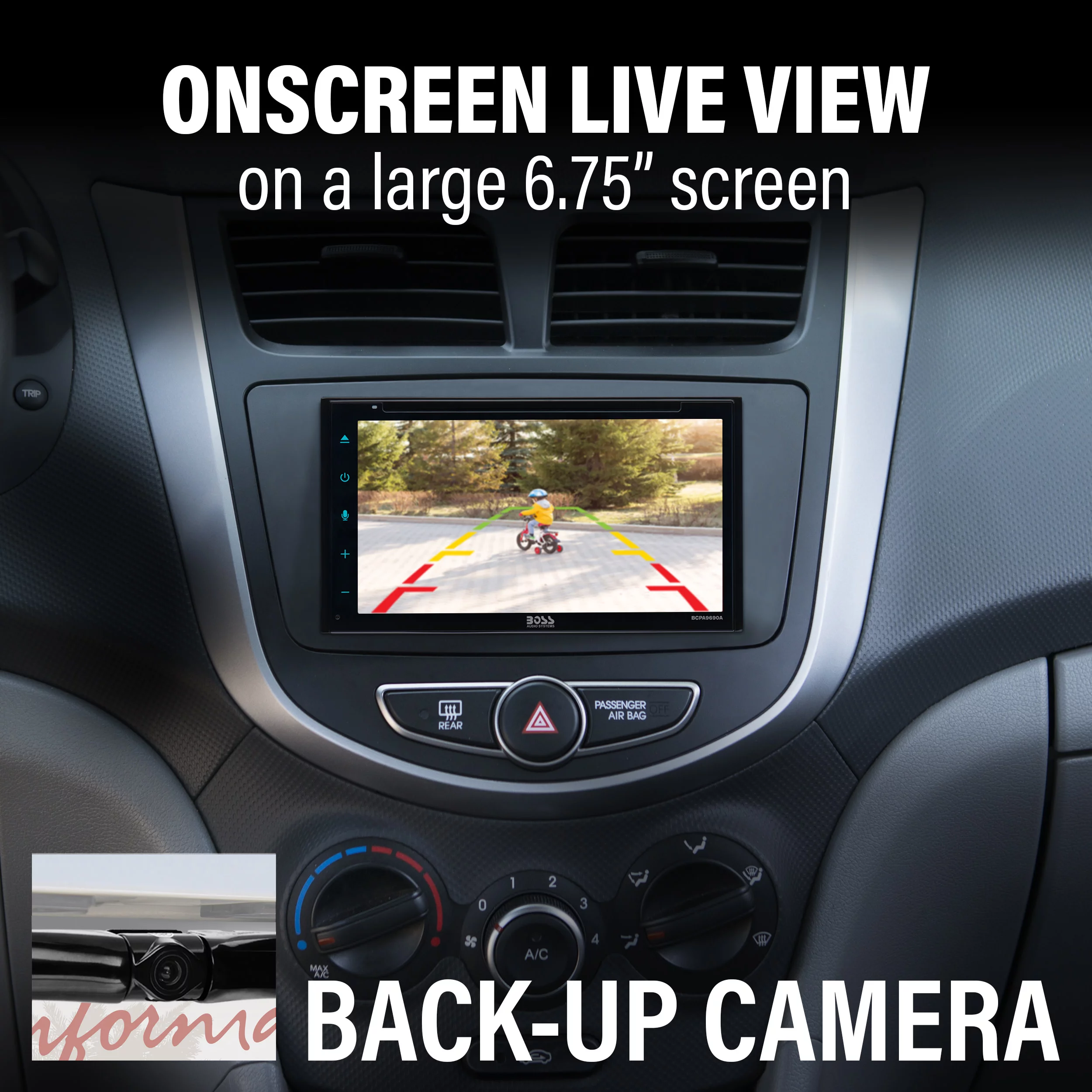 BOSS Audio Systems BCPA9690RC 6.75” Apple CarPlay Android Auto Car DVD Player