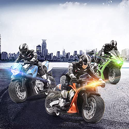 RC 1:8 Remote Control Motorcycle 2.4G Cross Country Motorcycle Stunt Drift Car Use Time Up to 1 Hour Boy Toy Car ABS Material Solid and Durable Children’s Gift