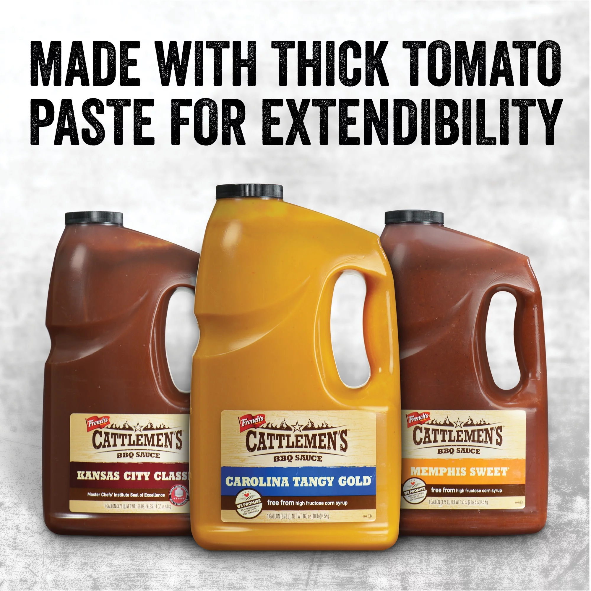 Cattlemen's Kosher Carolina Tangy Gold BBQ Sauce, 1 gal Jug