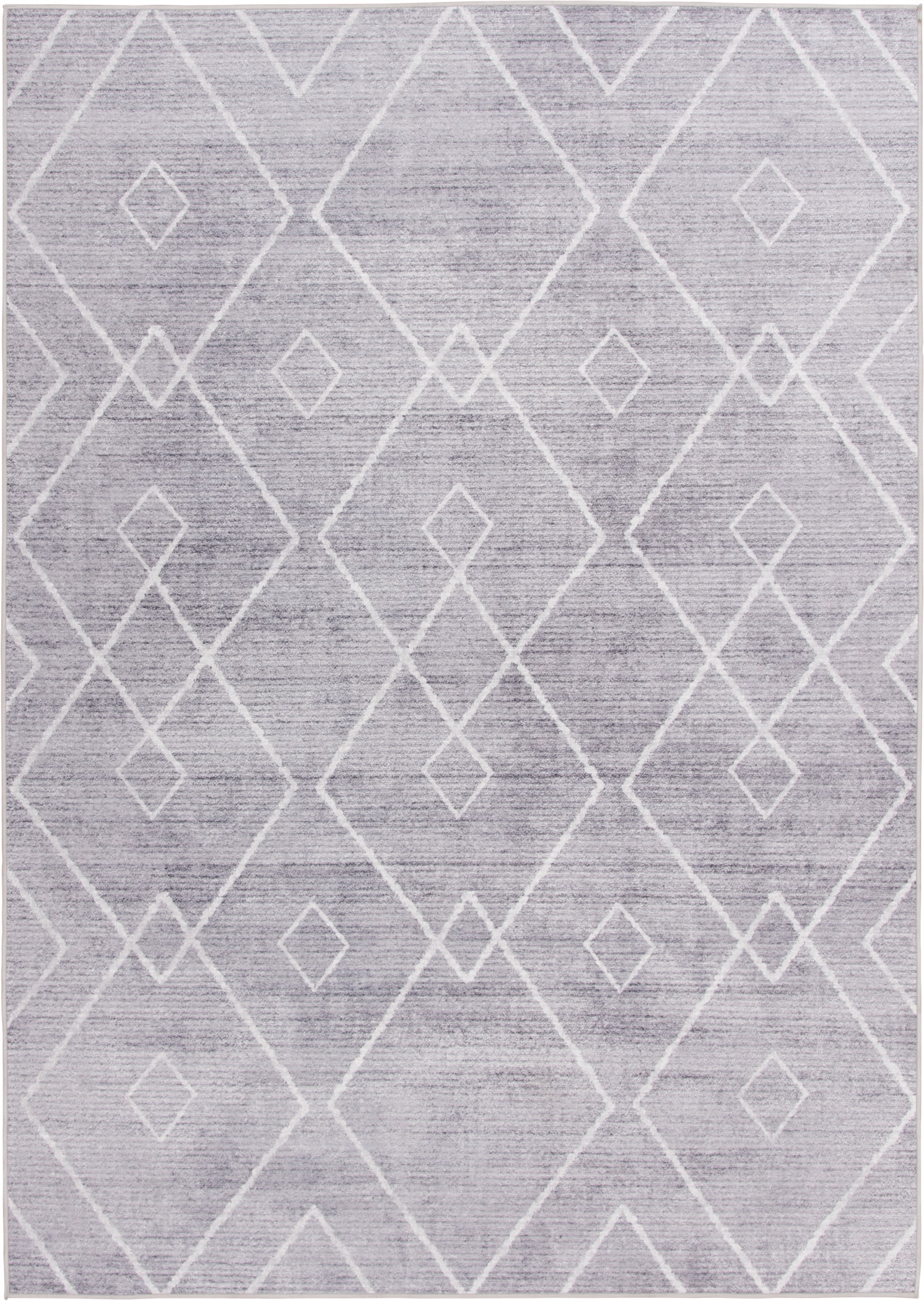 Better Homes & Gardens Diamond Machine Washable Indoor Area Rug, Gray, 5'x7'