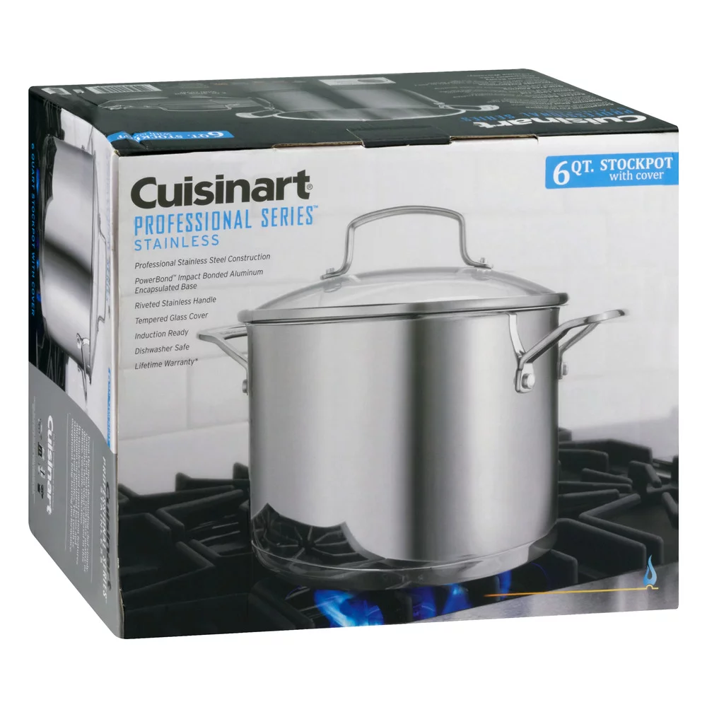 Cuisinart Professional Series Stainless Stockpot with Cover - 6 QT Pot, 1.0 CT