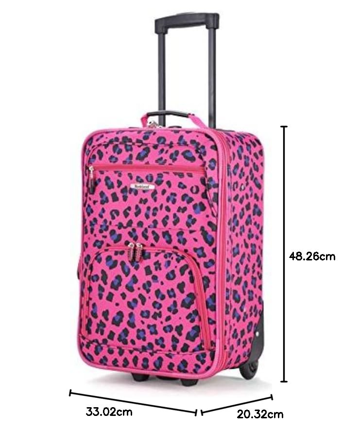 Rockland Fashion Softside Upright Luggage Set, Beach