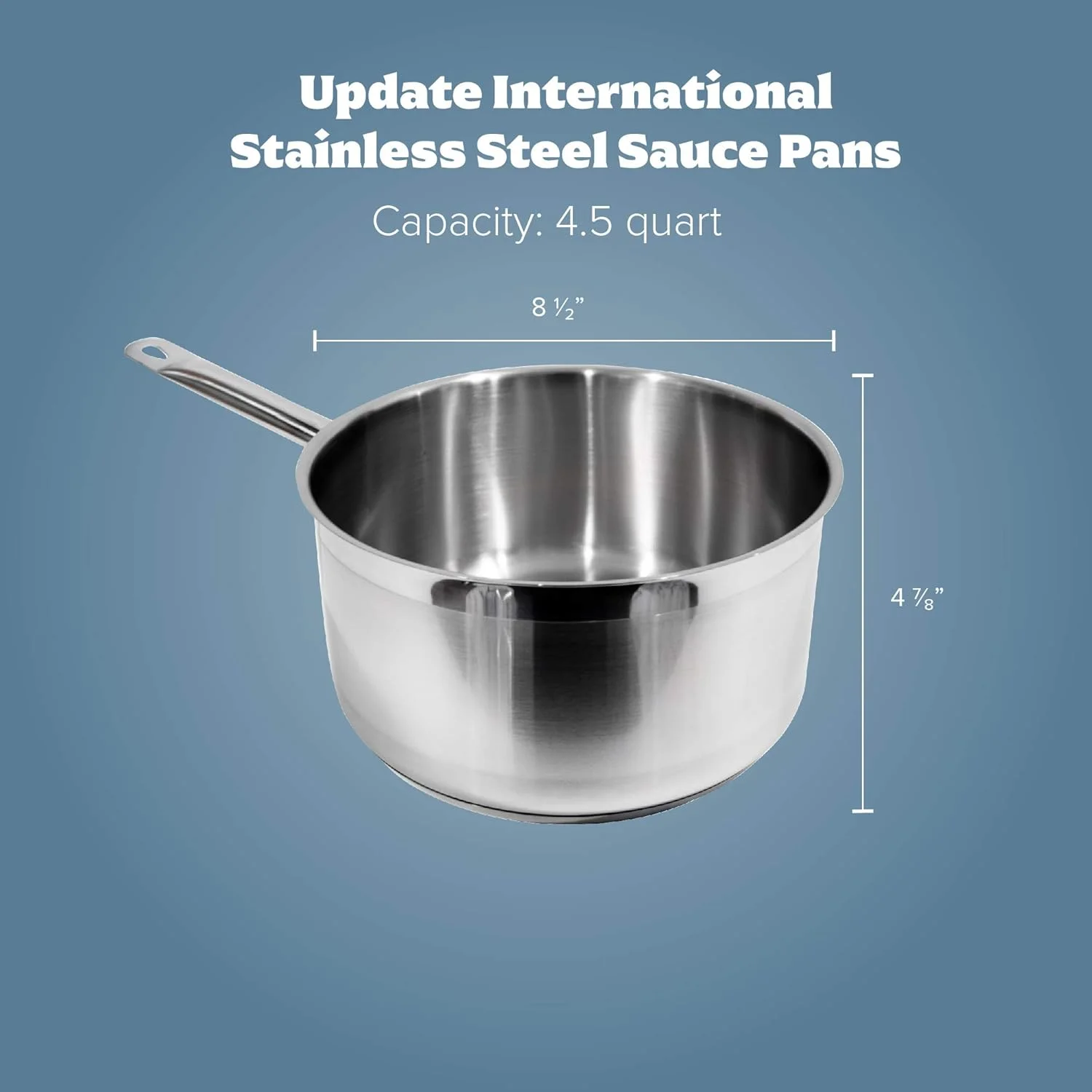 Sauce Pan, 4.5 Quart, Silver