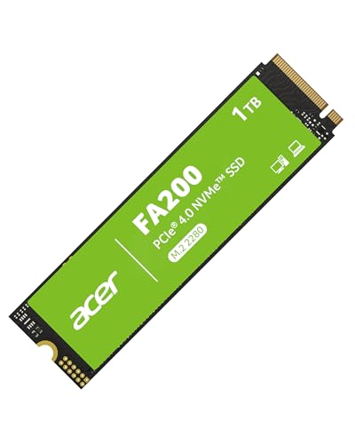 acer FA200 NVMe Gen4 SSD 1TB, PCIe 4.0, M.2 2280, Read Speeds Up to 7200MB/s, Internal Solid State Drive for Laptop, Desktop PC and PS5 Upgrade - BL.9BWWA.124