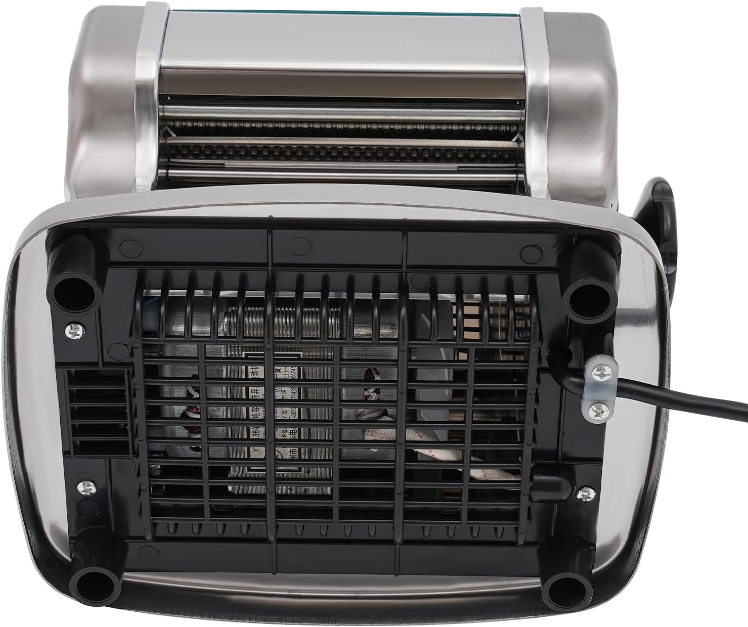 Electric Pasta Maker Machine, Automatic Noodle Machine with 9 Thickness Settings, Fresh Pasta Dough Sheet Roller Included 2 mm Stainless Steel Blade,135W