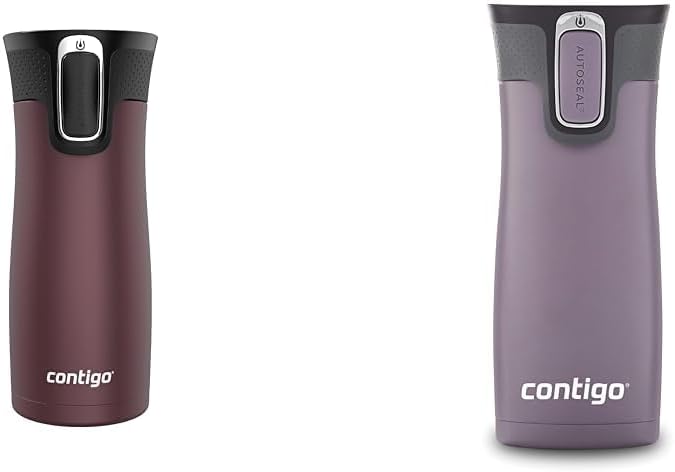 Contigo West Loop Stainless Steel Vacuum Travel Mugs with Spill-Proof Lids, 16oz