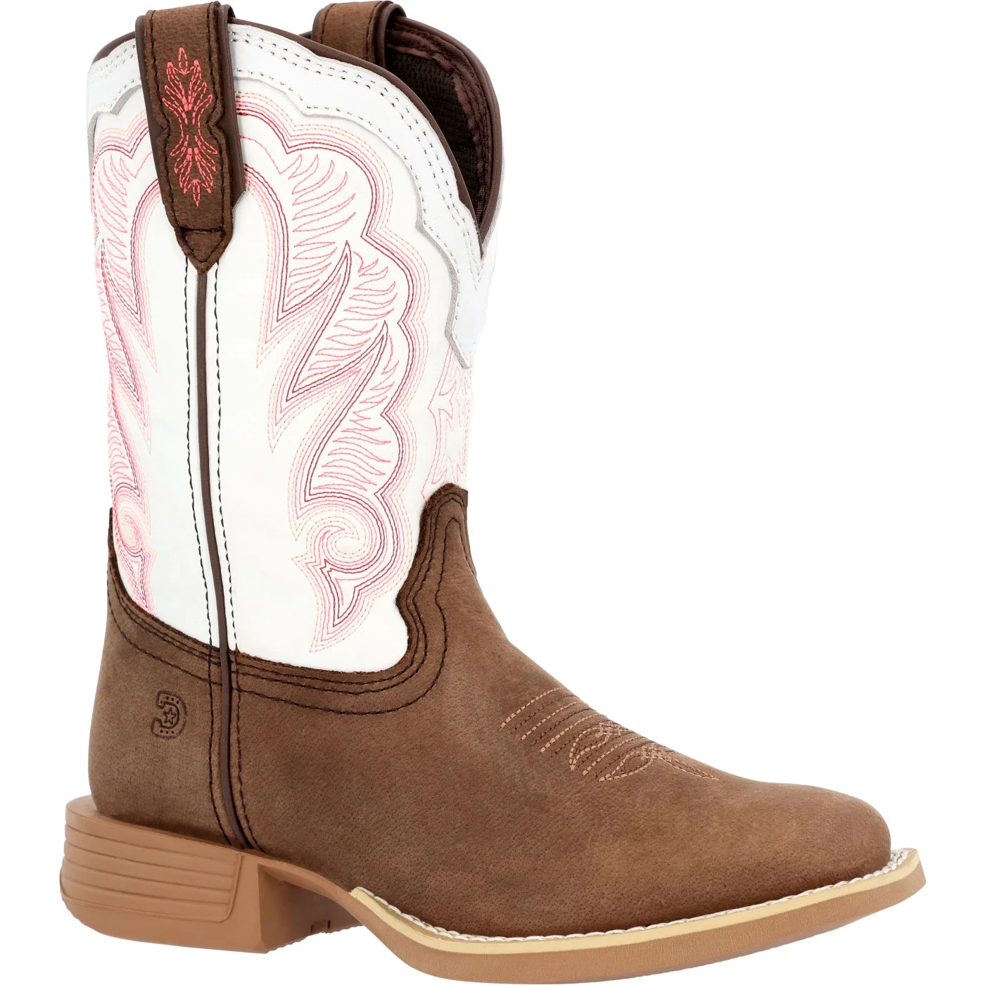 Durango® Lil' Rebel Pro™ Little Kid's Trail Brown and White Western Boot Size 13(M)