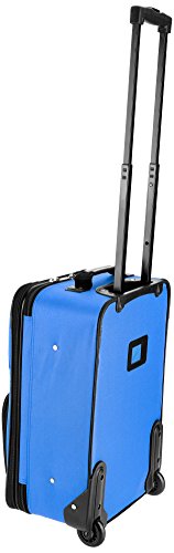 Rockland Fashion Softside Upright Luggage Set, Expandable, Kensington, Black and White, 2-Piece(14/19)