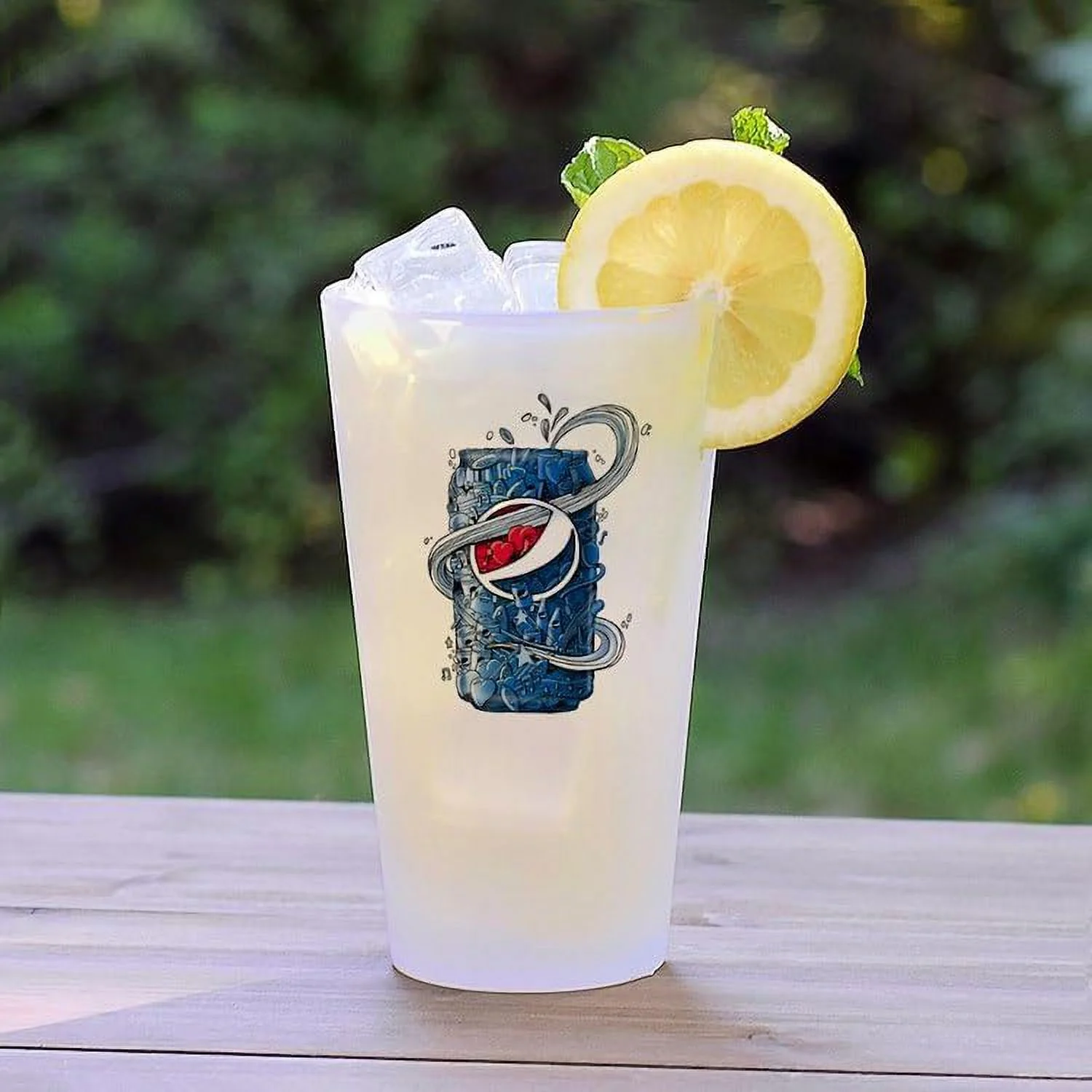 Pepsi Can Doodle Pin Glass, 16 Oz. Drinking Glass