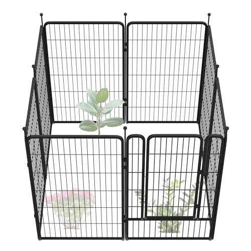 FXW Garden Fence 40in(H) x 36.0ft(L), 16 Panels Decorative Dog Fence Outdoor for The Yard – Heavy Duty Metal Animal Barrier for Dog and Rabbit, Easy Setup, Black
