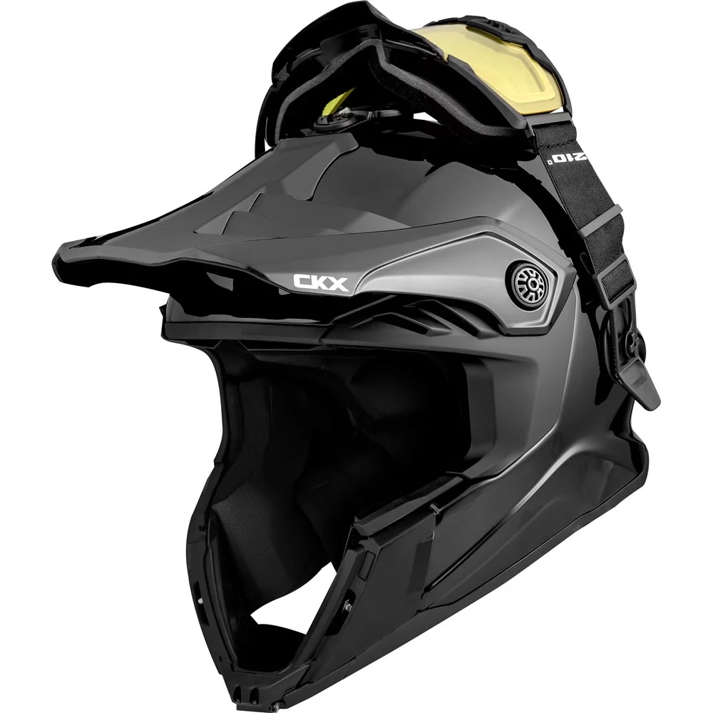 CKX Titan Air Flow Fiberglass Helmet - W/Electric Lens Goggles Black XS (2024)