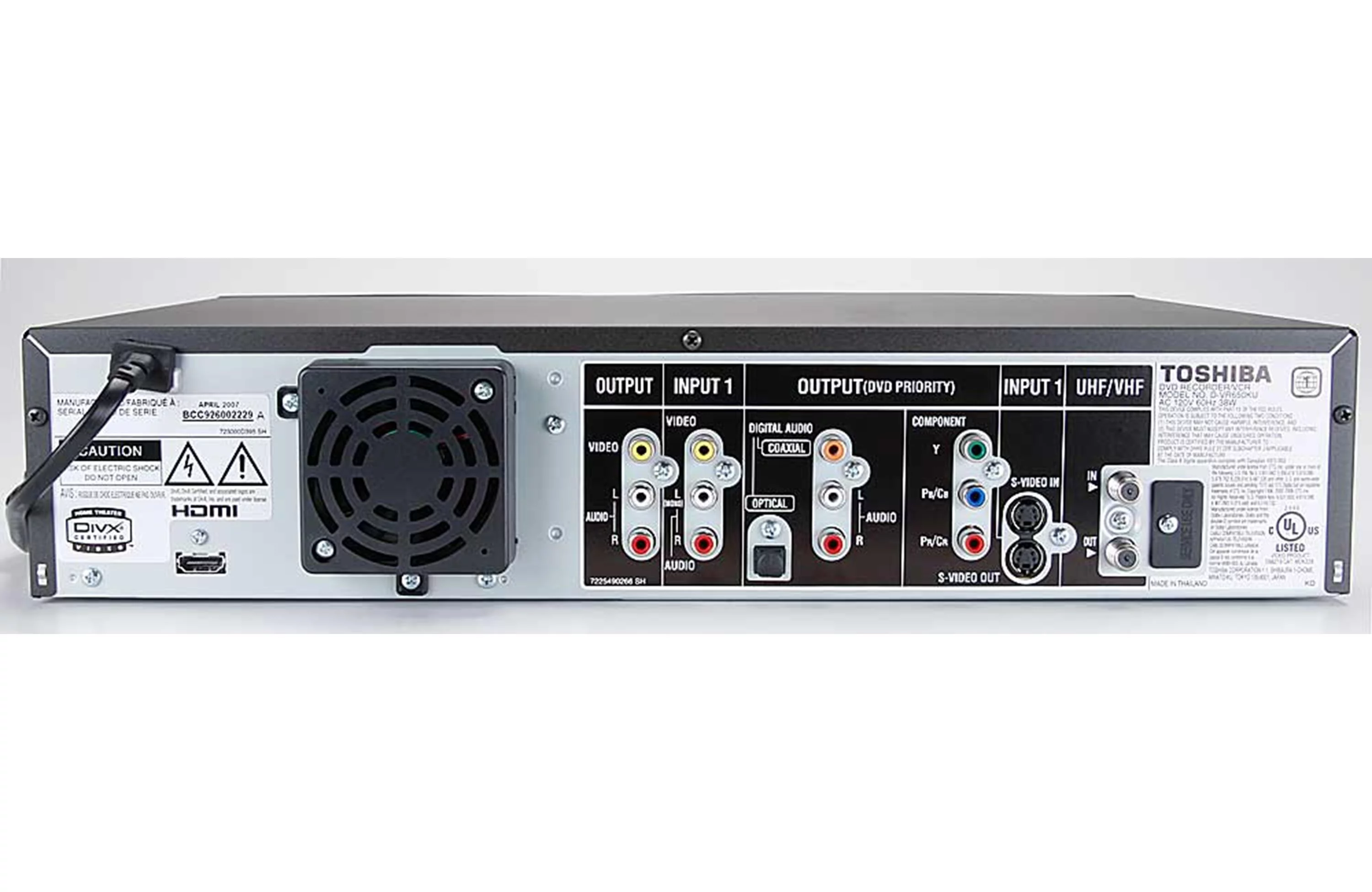 Toshiba D-VR650 (Used) DVD VCR Combo with DVD Video Upconversion. Comes with Remote, Manual and Cables