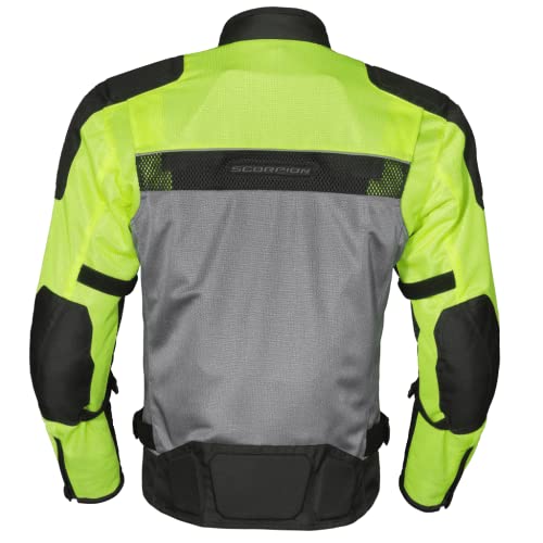 ScorpionEXO Vortex Air Men's Mesh Reflective Motorcycle Riding Jacket Abrasion Resistant with CE-Rated Armor