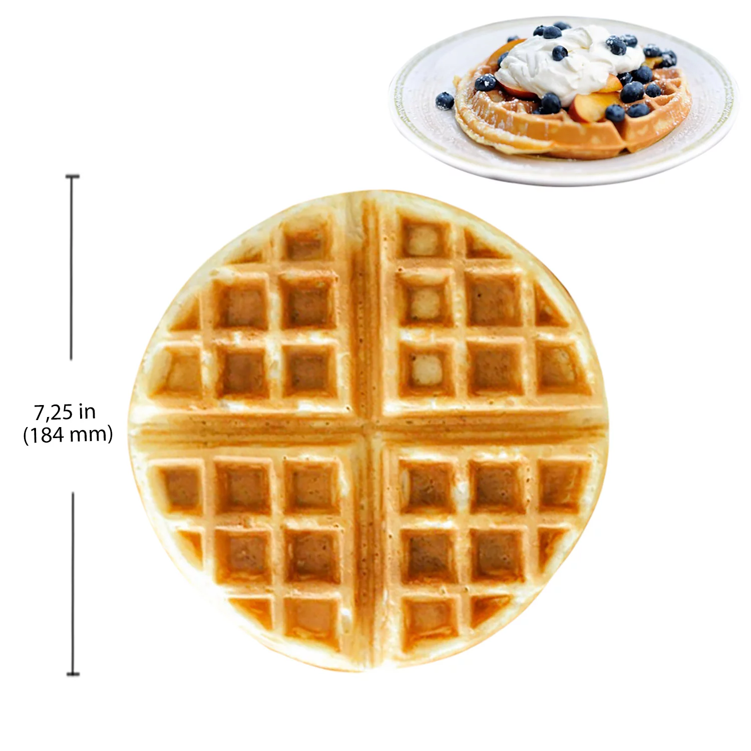 Belgian Waffle Iron | 360 Rotating Mechanism | 2 Round-Shape Waffles | Double