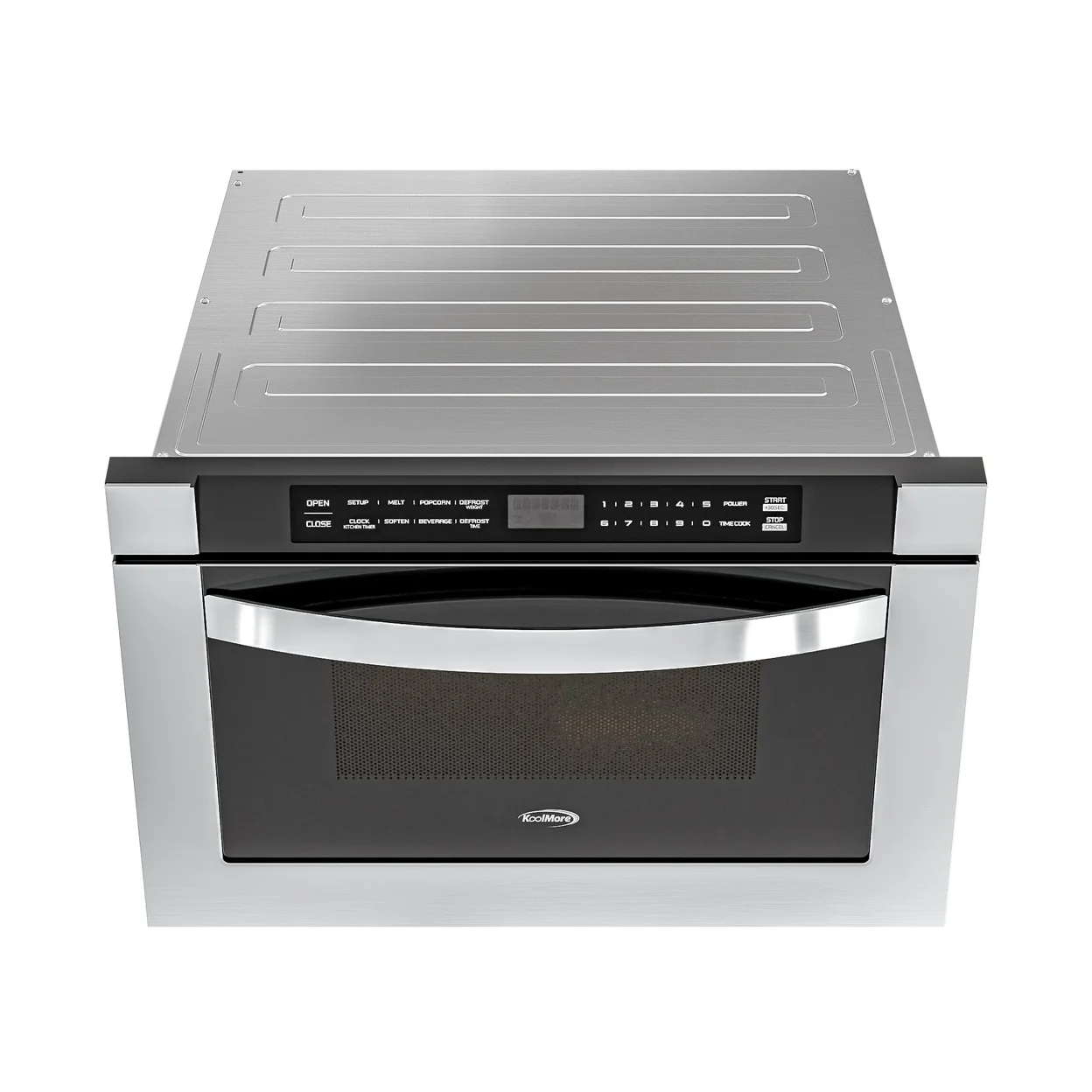 24 in. Stainless-Steel Microwave Drawer, Wall-Mounted with Flat Bottom, 1.2 Cu. Ft. (KM-MD-1SS)