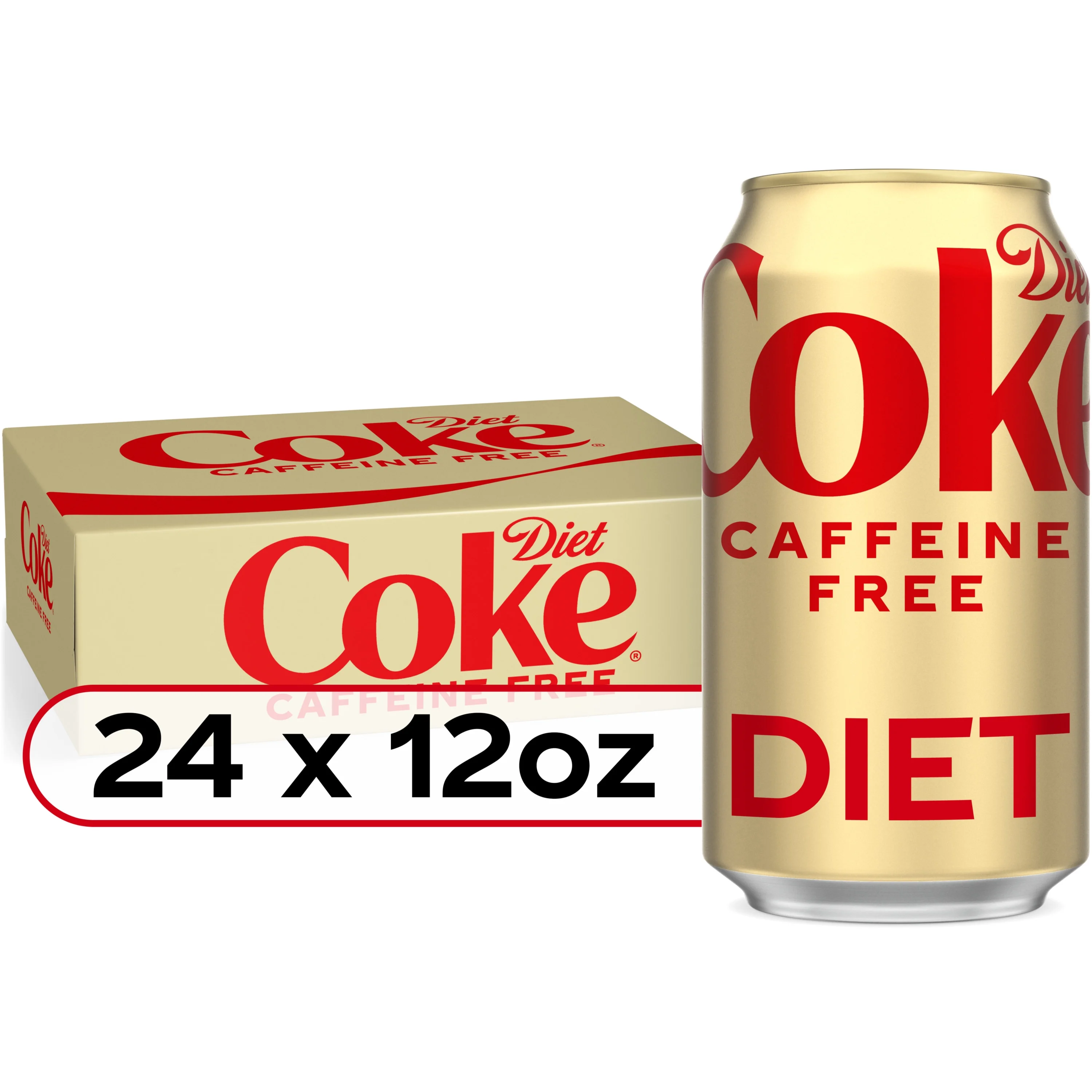 Diet Coke Caffeine Free Soda Pop, 12 fl oz, 24 Pack Cans