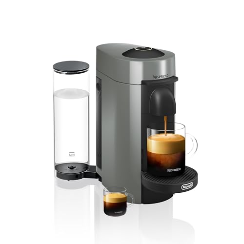 Nespresso Vertuo Plus Coffee and Espresso Maker by De'Longhi, Grey with Aeroccino Milk Frother