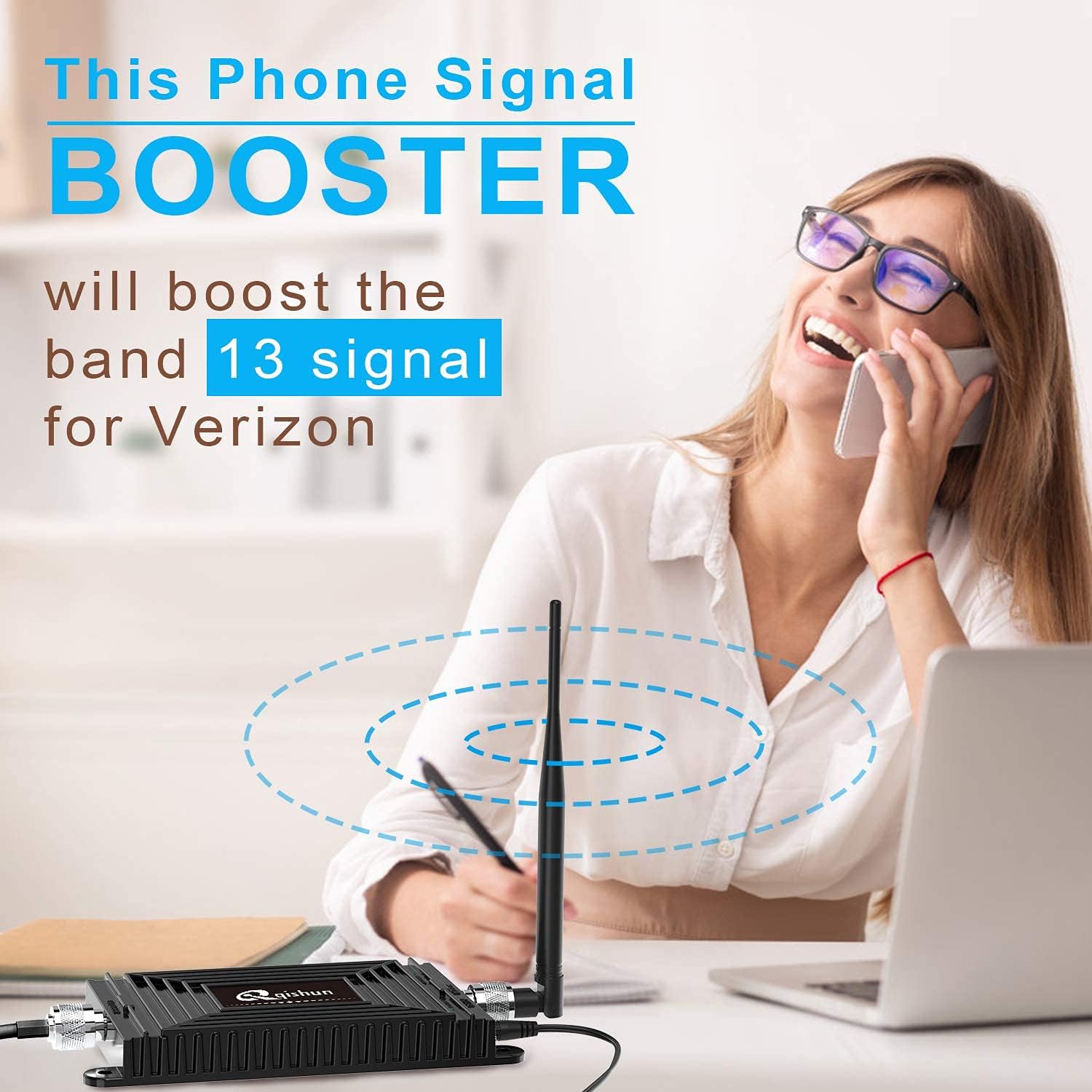 Verizon Cell Phone Signal Booster Verizon Straight Talk Home 4G LTE Band 13 Signal Booster Repeater Amplifier Improves 4G LTE and Calls Covers up to 4,000 sq.ft