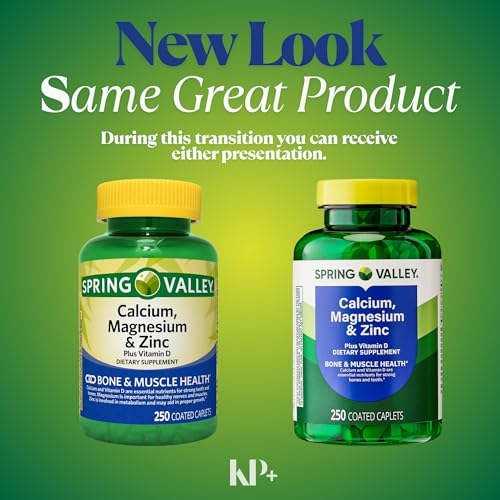 Calcium, Magnesium, Zinc Plus Vitamin D3, Dietary Supplement, 250 Count