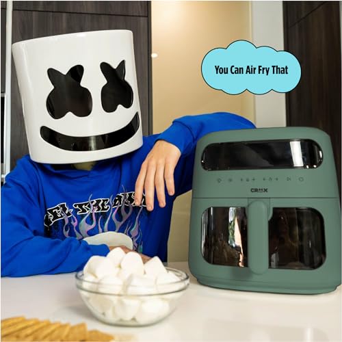 CRUX x Marshmello 8.0 QT Digital Air Fryer with TurboCrisp Technology, Touch Screen Temperature Control, Timer and Auto Shut-off, Fully Programmable, Silicone Liner Included, Lavender