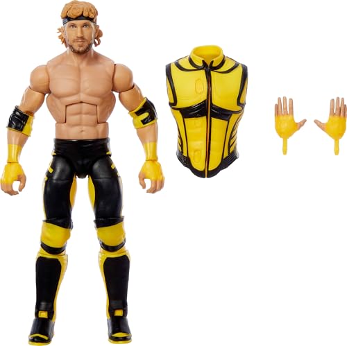 Mattel WWE Top Picks Elite Action Figure & Accessories Set, Logan Paul 6-inch Collectible with Swappable Hands, Ring Gear & 25 Articulation Points