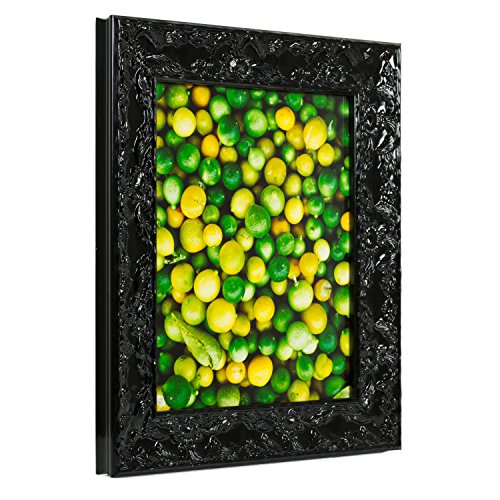 Craig Frames Renaissance, Obsidian Black Picture Frame, 8.5 by 11-Inch