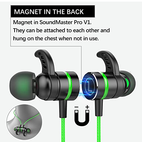 SoundMaster Pro V1 - Gaming Earphones with Dual Audio Drivers,Battle Buds,in-Line Mic with Mute and Volume Control, Compatible with Xbox Series,PS5,PS4,Switch,Pc with 3.5mm