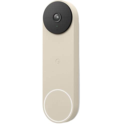 Google Nest Doorbell (Wired, 2nd Gen) - Wired Video Doorbell Camera - Doorbell Security Camera - Snow