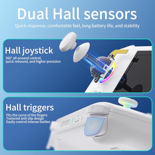 RG 406H Retro Handheld Game Console with 4-inch IPS Screen RGB Lighting Handheld Retro Gaming Console with Android 13 System and 128G TF Card 5000mAh Battery white