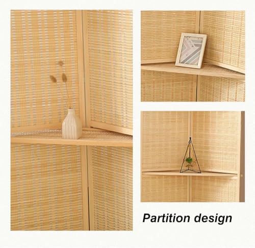 3/4/ 5/6 Panel Room Divider Screen, Folding Privacy Screen with Display Stand, Bedroom Office Bedroom Freestanding Room Screen Divider