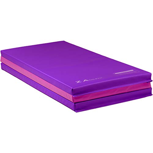 Z Athletic Folding Mat for Gymnastics, Tumbling, Cheerleading, and More, 4 Ft x 6 Ft x 2 In