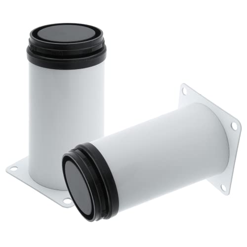 Pack of 4 White Adjustable Furniture Leg, 4