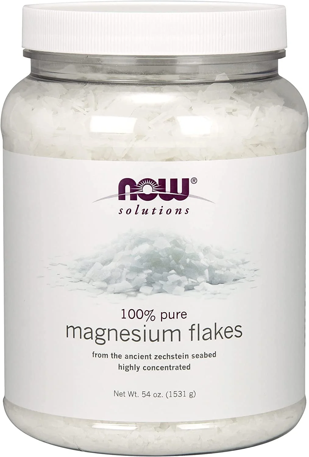 NOW Foods Solutions Magnesium Flakes - 54 oz Pack of 4