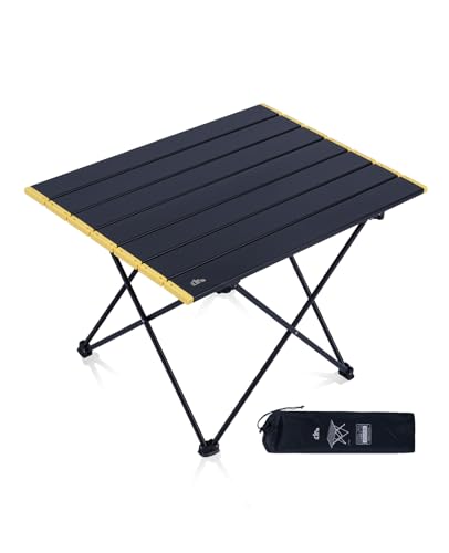 iClimb Ultralight Compact Camping Folding Table with Carry Bag (Blue - S)