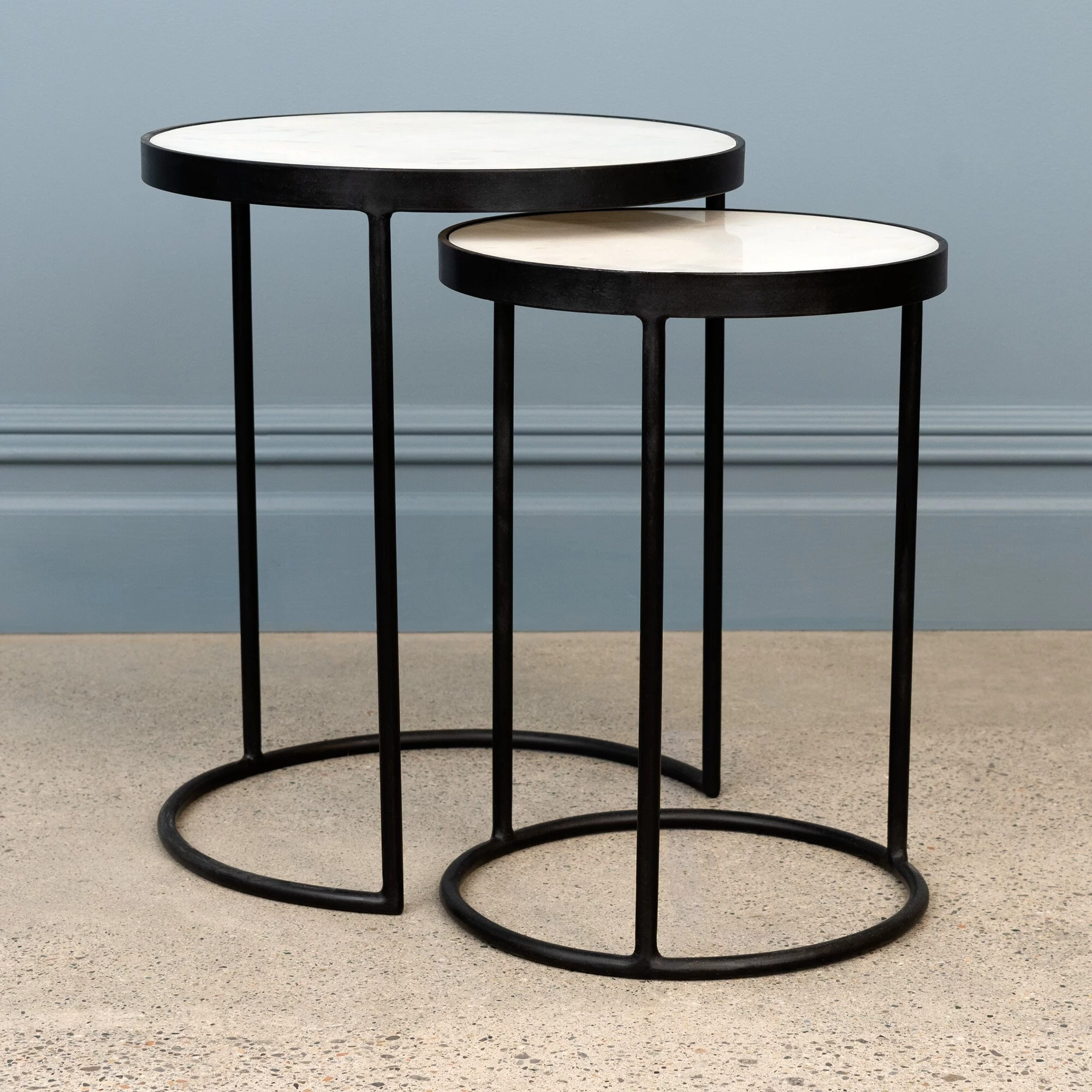 Aurora Home  Round Marble Nesting Tables - 15