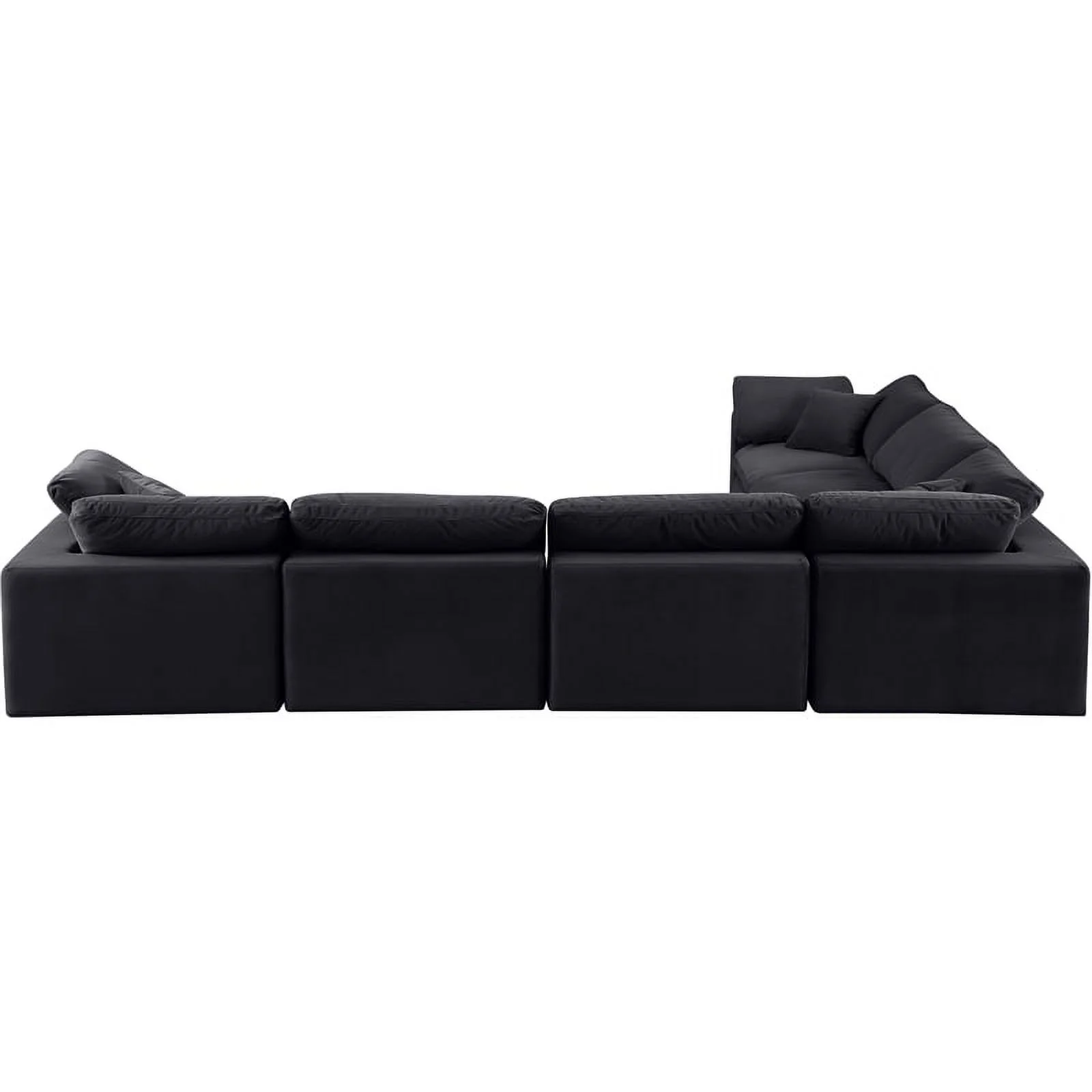 Meridian Furniture Comfy Black Velvet Modular Sectional