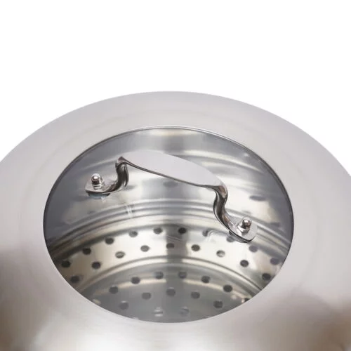 Stackable Stainless Steel Steamer Cooker Pot Glass Lid 5 layers large capacity