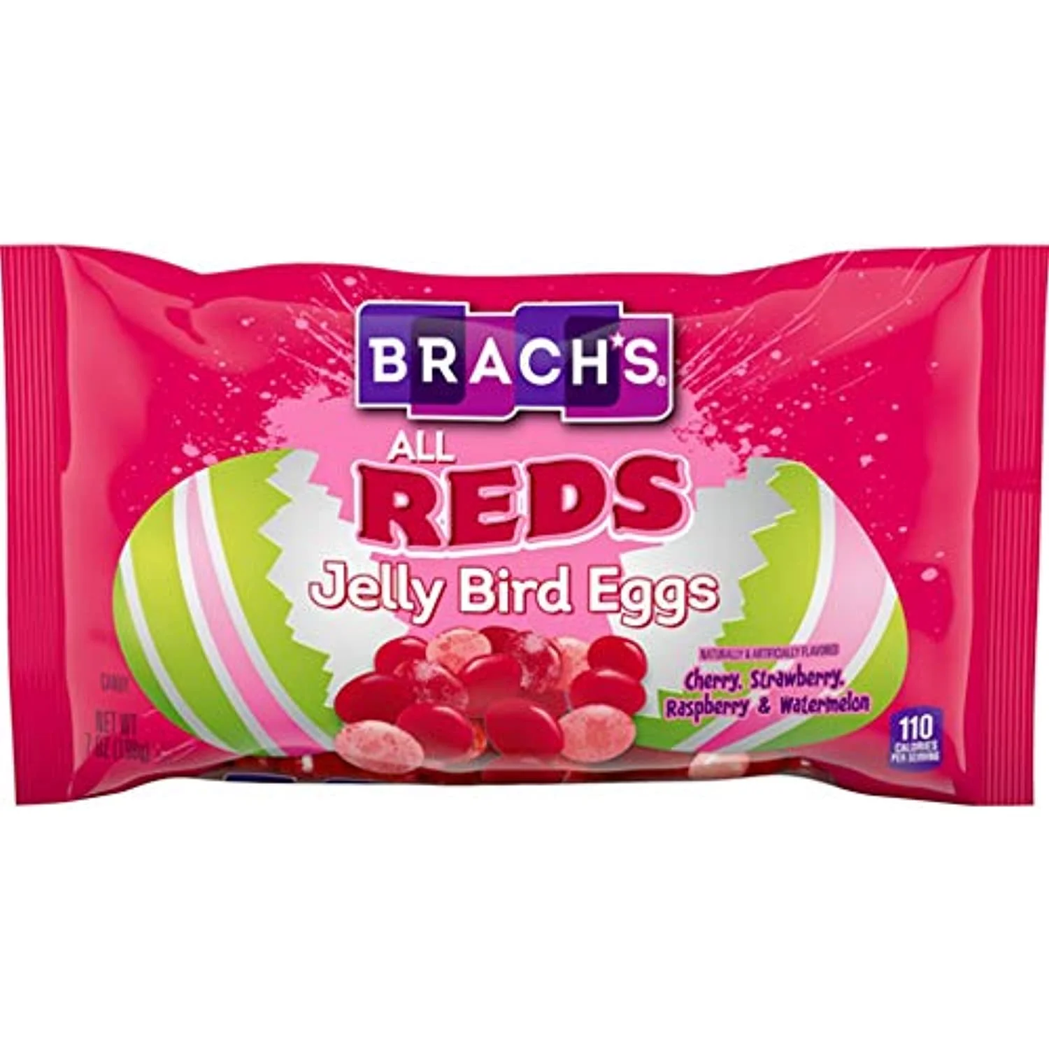 Brachs All Reds Jelly Bird Eggs Cherry Strawberry Raspberry & Watermelon Jelly Beans 7 Ounce Bag (Pack Of 2)