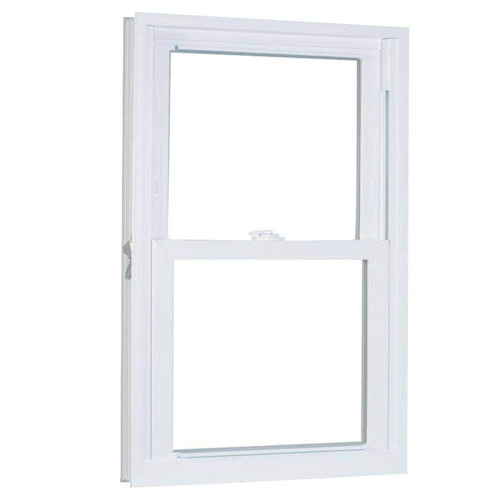 American Craftsman 35.75 in. x 49.25 in. 70 Series Pro Double Hung White Vinyl Window with Buck Frame 3650786