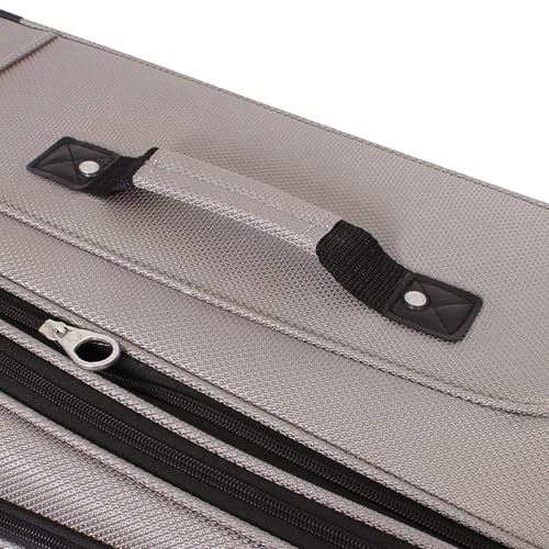 SwissGear Sion Softside Expandable Luggage, Black, Checked-Large 29-Inch