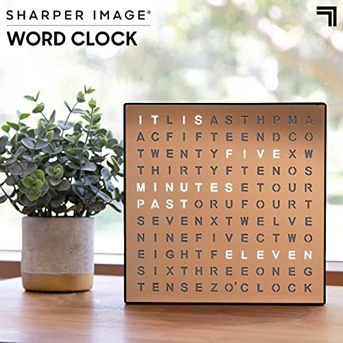 Sharper Image® LED Light-Up Word Clock [Amazon Exclusive] 7.75