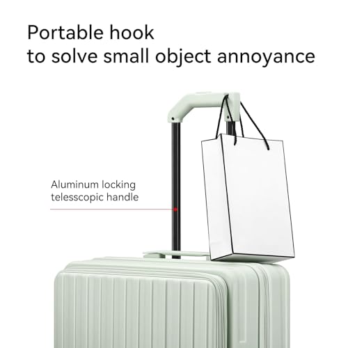 ROAMING Grace Expandable Carry On Luggage Airline Approved, 20 Inch Hardside Carry On Suitcase with Wheels, Travel Harshell Spinner Small Luggage with Tsa Lock, Jade cyan, 20-Inch Carry-On