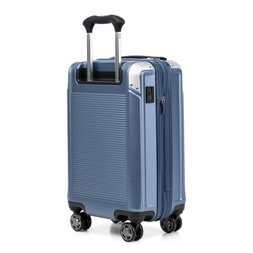 Travelpro Platinum Elite Hardside Expandable Carry on Luggage, 8 Wheel Spinner, TSA Lock, Hard Shell Polycarbonate Suitcase, Metallic Sand, Compact Carry on 20-Inch