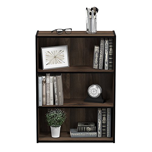 Furinno Pasir 3-Tier Open Shelf Bookcase, Americano