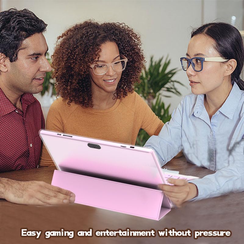 Tablet 2 in 1 Tablets 10 inch Android 14 Tablet Set with Keyboard Case Mouse Stylus Film, 8GB+64GB Tablets 10.1