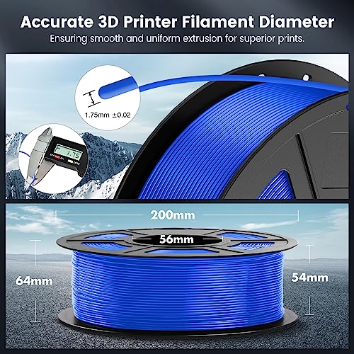 SUNLU 4kg PLA 3D Printer Filament Bundle, Neatly Wound PLA Filament 1.75mm ±0.02mm, Individually Vacuum Packed, 4kg in Total, 1kg per Spool, 4 Pack, 4000g, 4Black