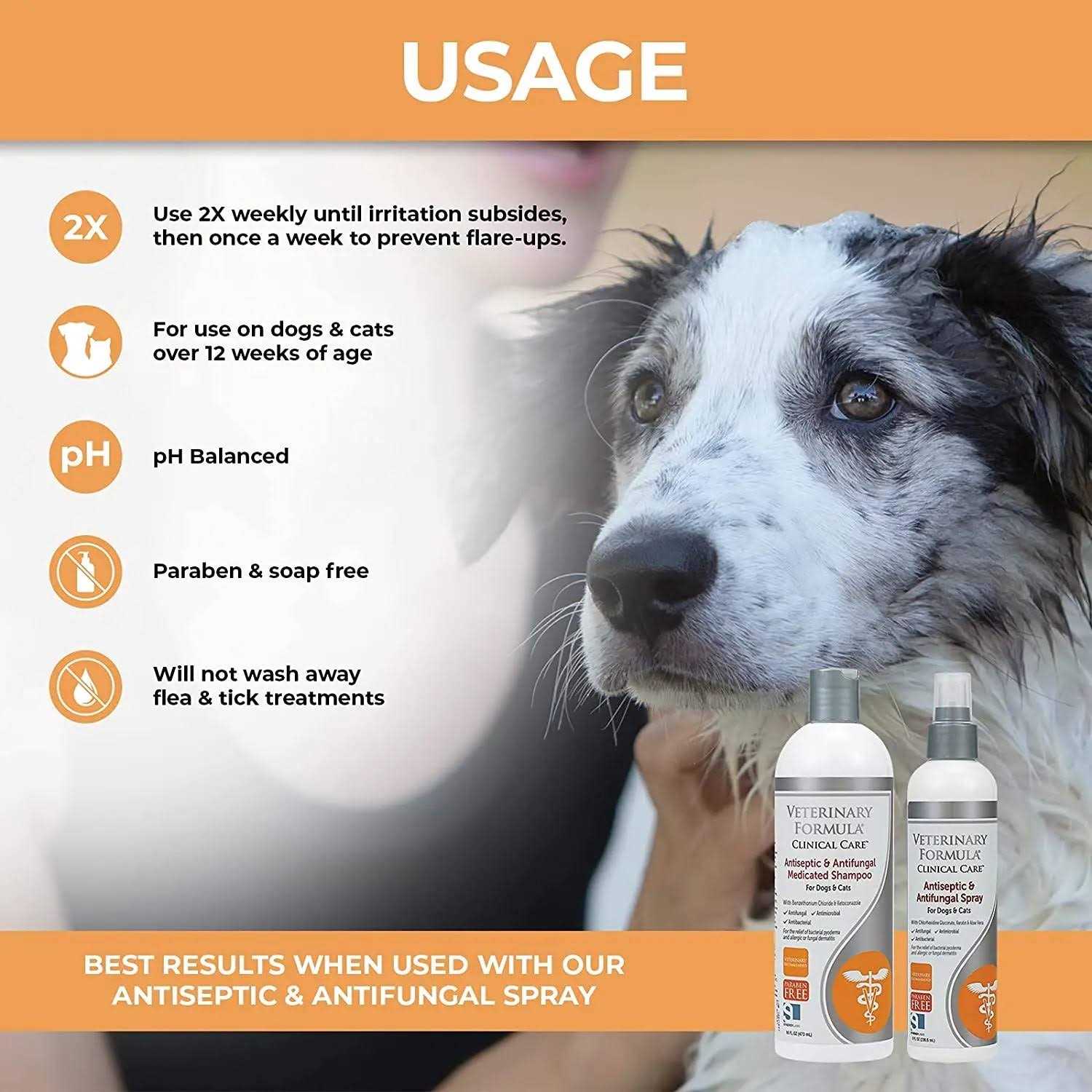 Veterinary Formula Clinical Care Antiseptic & Antifungal Medicated Shampoo - Pet Supplies online store