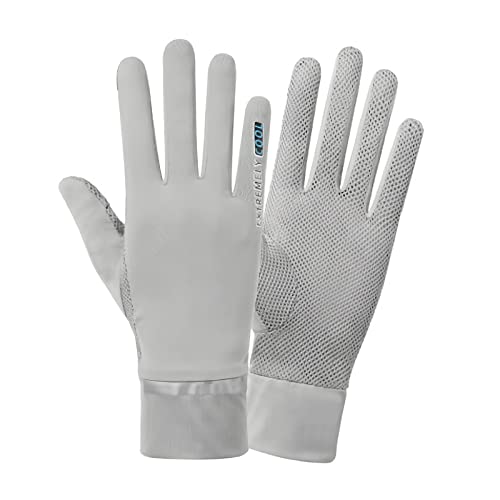 Driving Gloves UPF 50+ Sun Protection Ice Silk Sport Gloves Quick-Dry Cooling Summer Outdoor Anti-Slip Cycling Gloves Unisex