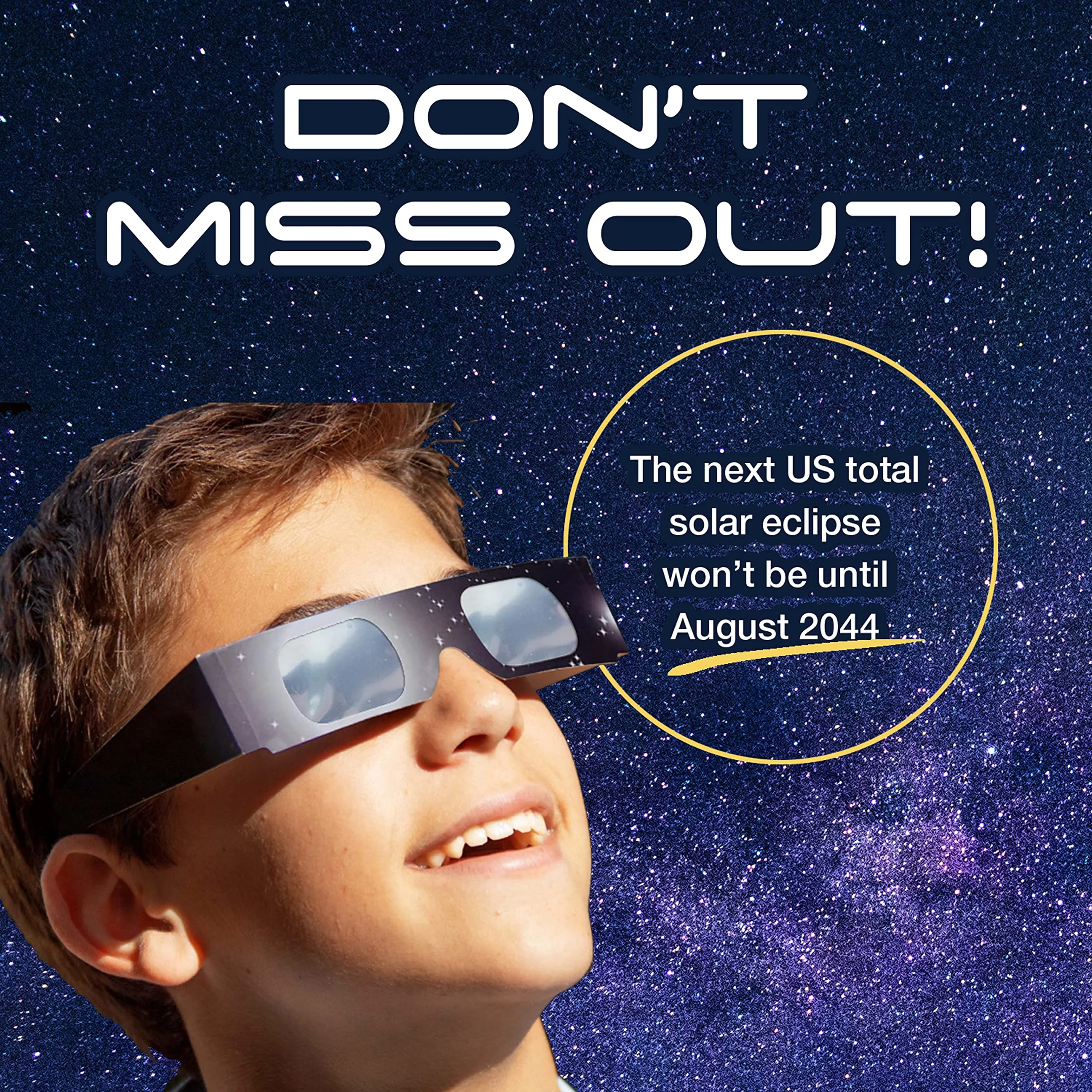 Soluna Solar Eclipse Glasses - CE and ISO Certified (2 Pack)